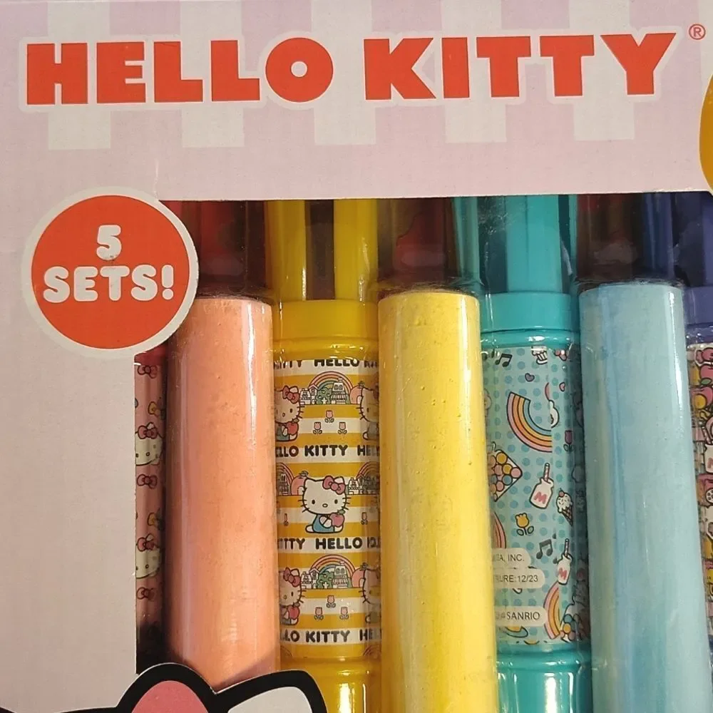 Sanrio Hello Kitty‎ Colorful Pastels Jumbo 5 Sets Chalk Kit NWT